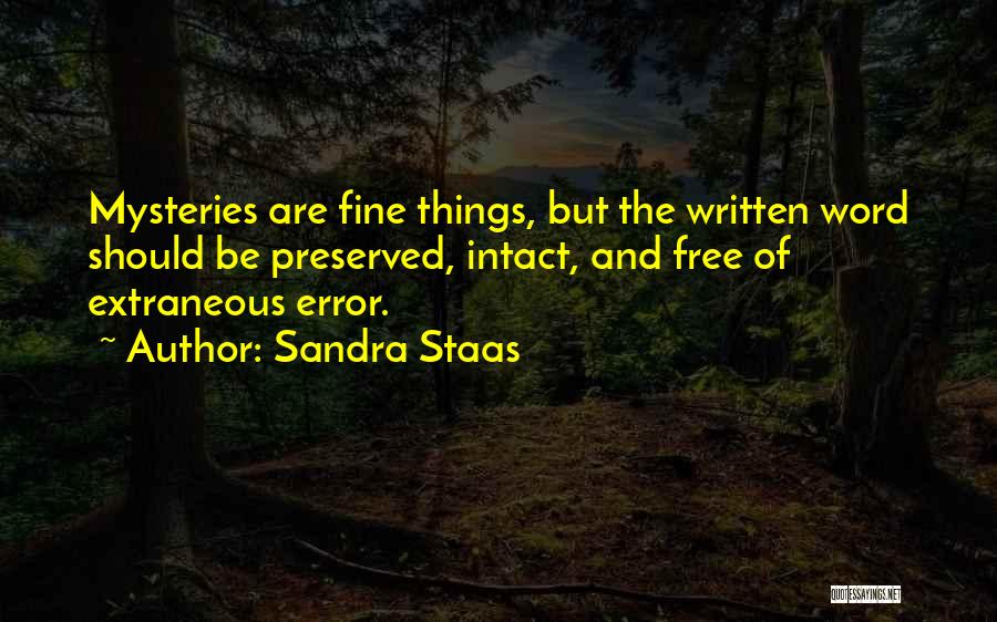 Error Free Quotes By Sandra Staas