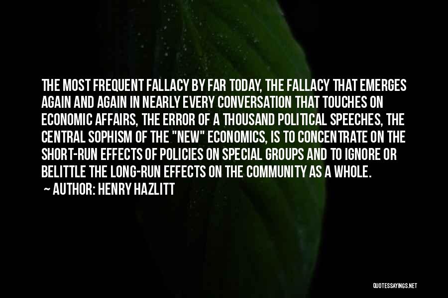 Error Quotes By Henry Hazlitt