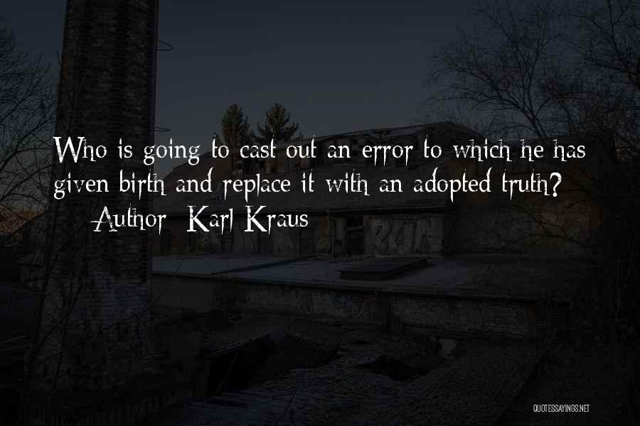 Error Quotes By Karl Kraus