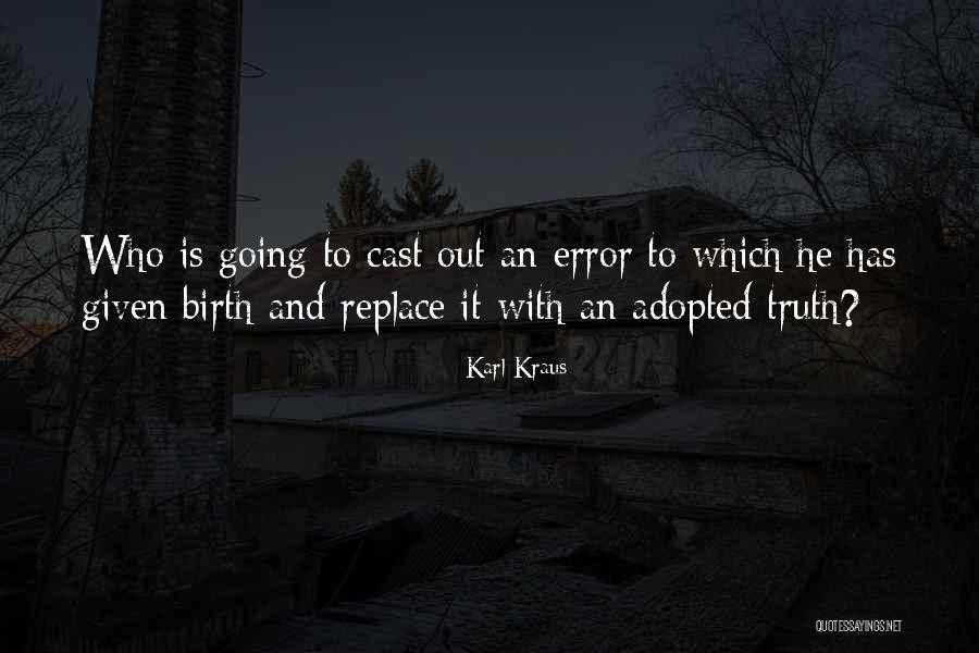 Error Quotes By Karl Kraus