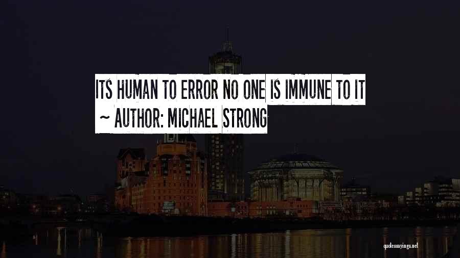 Error Quotes By Michael Strong