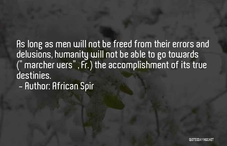 Errors Quotes By African Spir