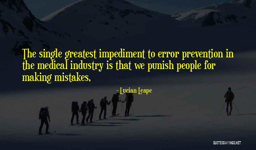 Errors Quotes By Lucian Leape