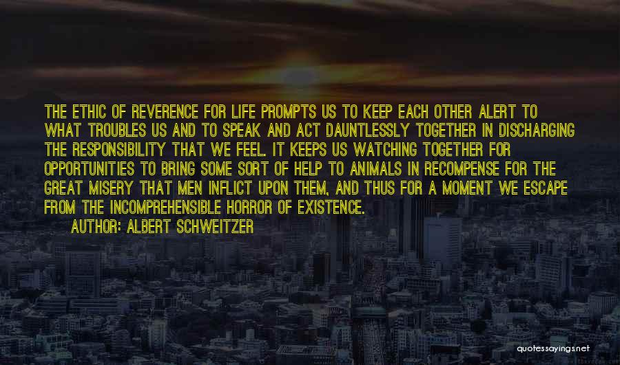 Escape From Life Quotes By Albert Schweitzer