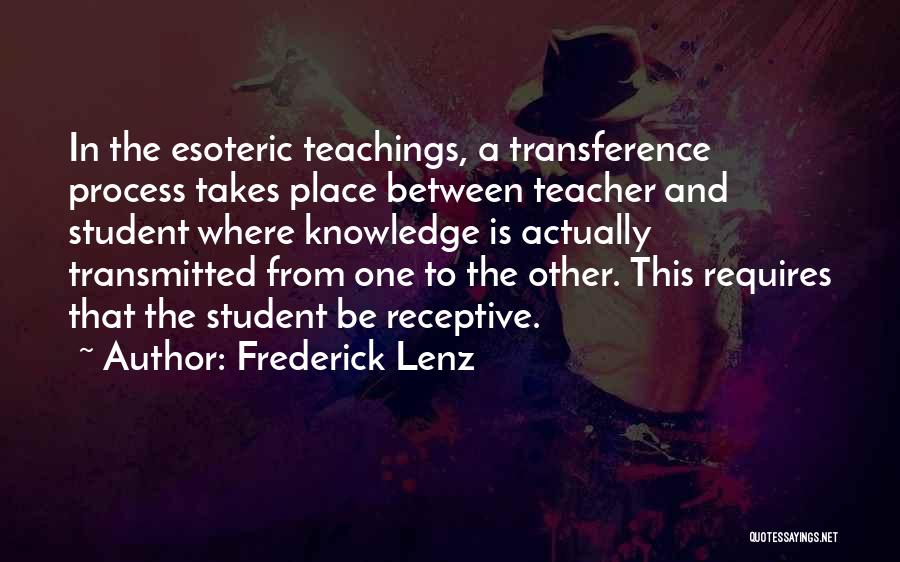 Esoteric Knowledge Quotes By Frederick Lenz