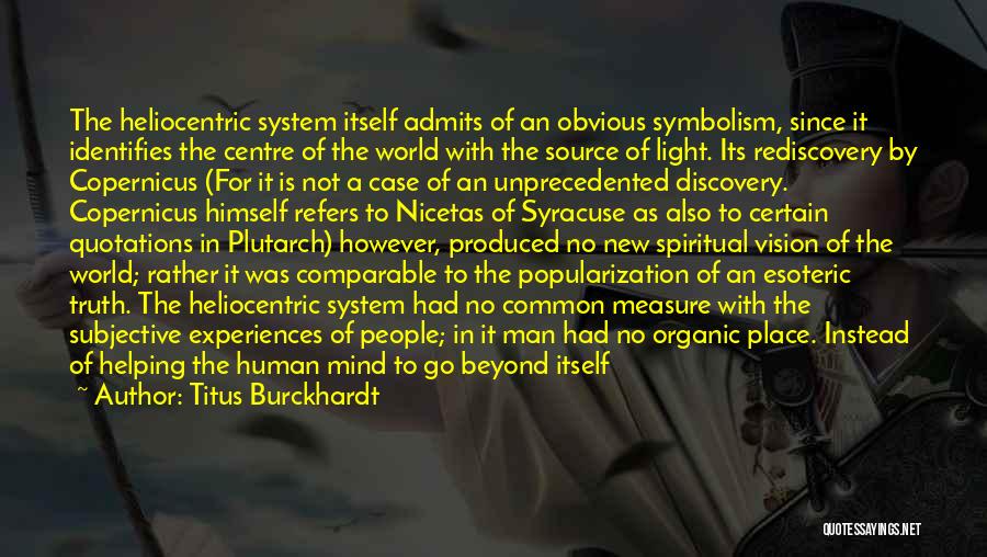 Esoteric Quotes By Titus Burckhardt