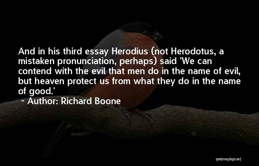 Essay Quotes By Richard Boone