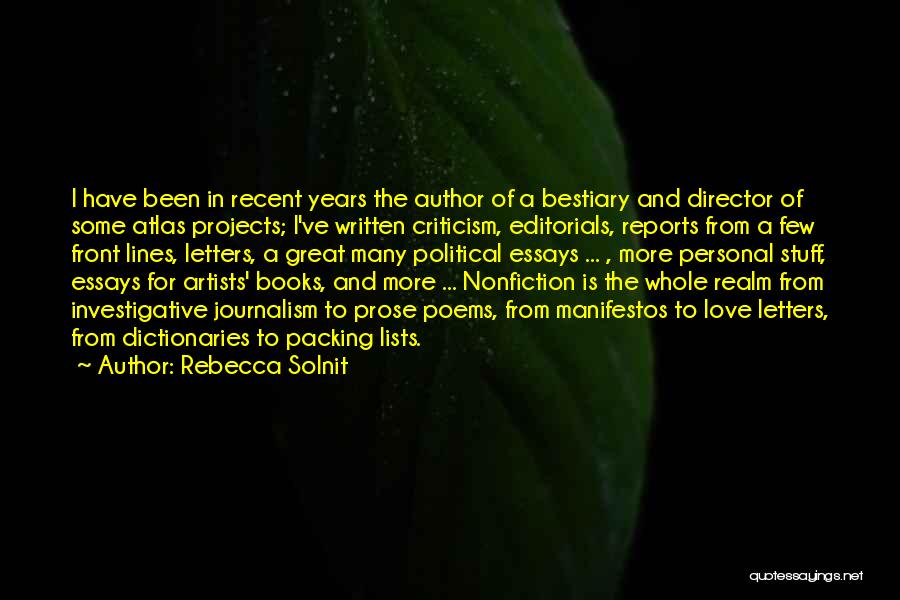 Essays In Love Quotes By Rebecca Solnit