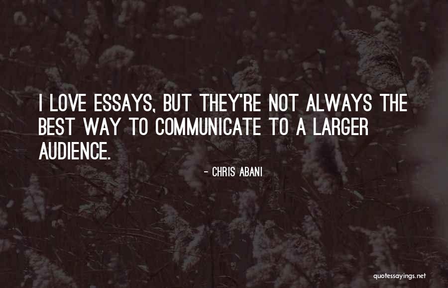 Essays On Love Quotes By Chris Abani