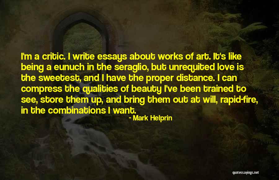 Essays On Love Quotes By Mark Helprin