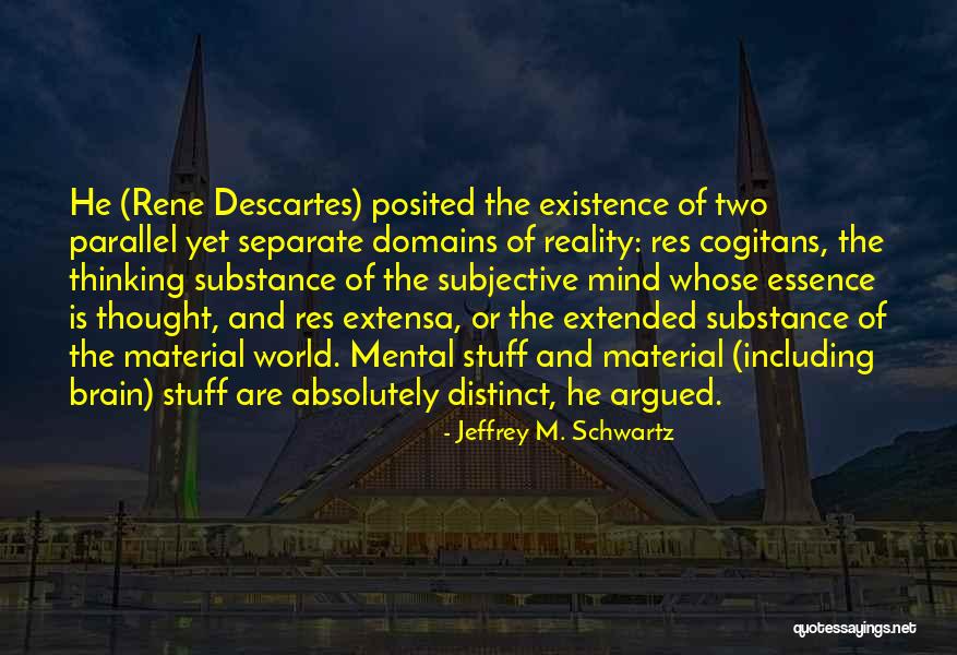 Essence Of Existence Quotes By Jeffrey M. Schwartz Essence Of Existence Quotes By Jeffrey M. Schwartz