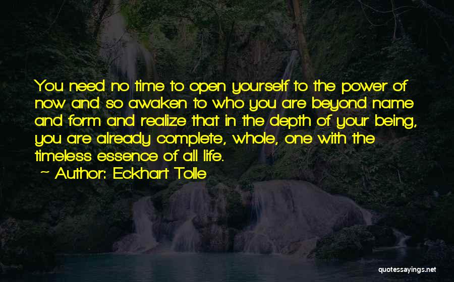 Essence Of Time Quotes By Eckhart Tolle