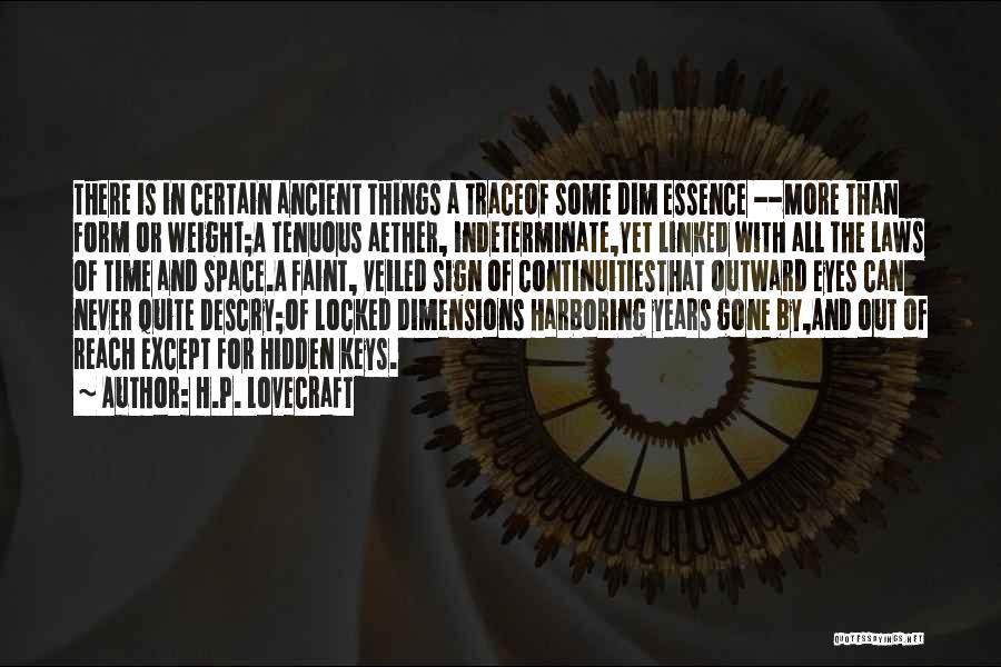 Essence Of Time Quotes By H.P. Lovecraft