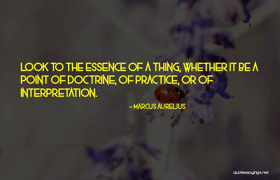 Essence Quotes By Marcus Aurelius