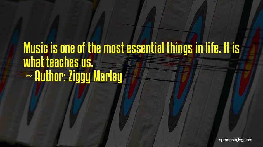 Essential Things Quotes By Ziggy Marley