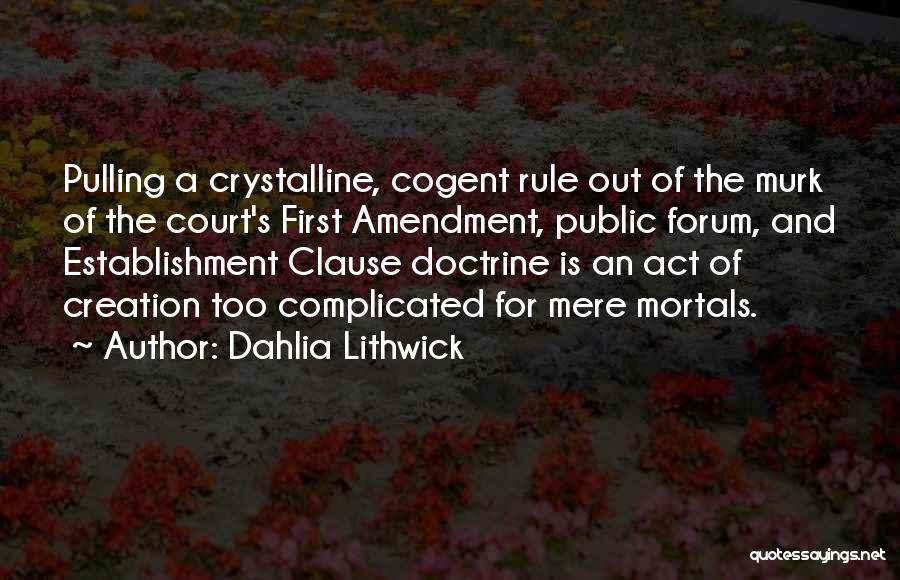 Establishment Clause Quotes By Dahlia Lithwick