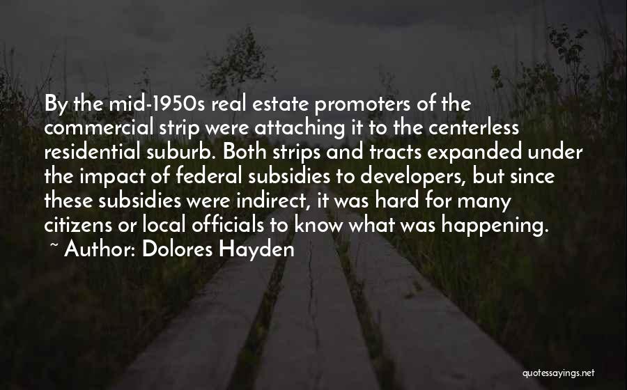 Estate Planning Quotes By Dolores Hayden