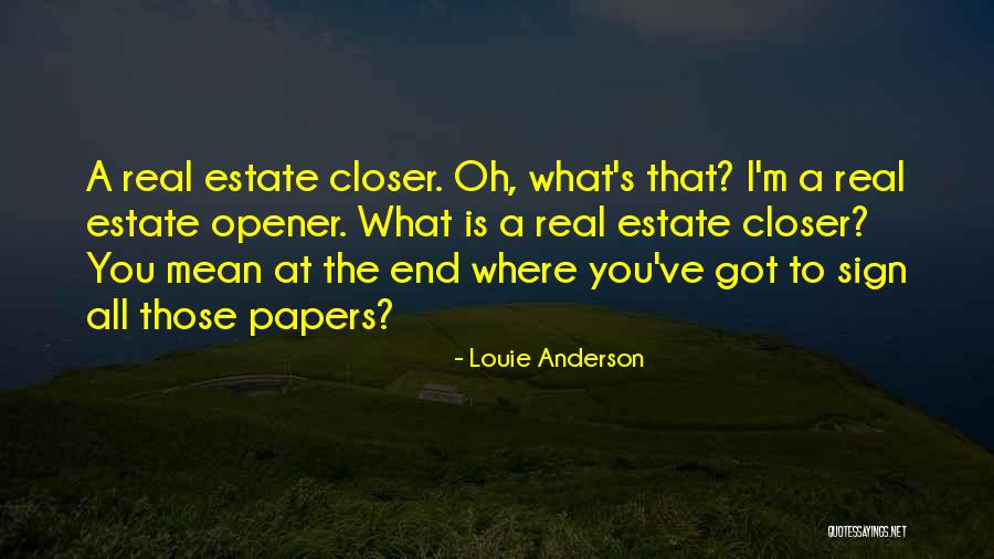 Estate Quotes By Louie Anderson