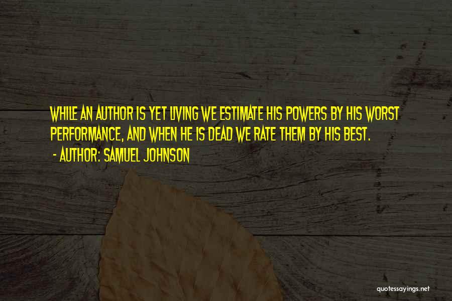 Estimate Quotes By Samuel Johnson