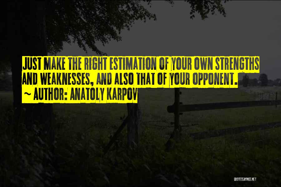 Estimation Quotes By Anatoly Karpov