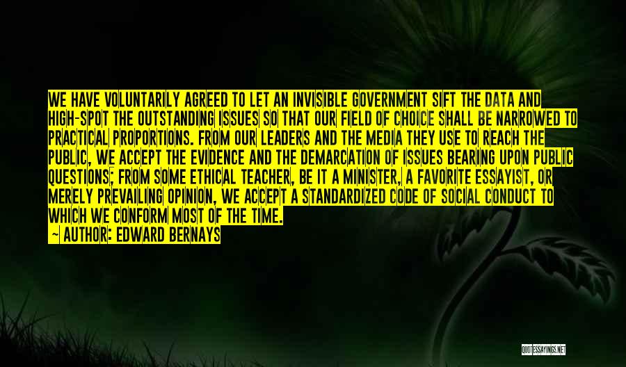 Ethical Code Of Conduct Quotes By Edward Bernays