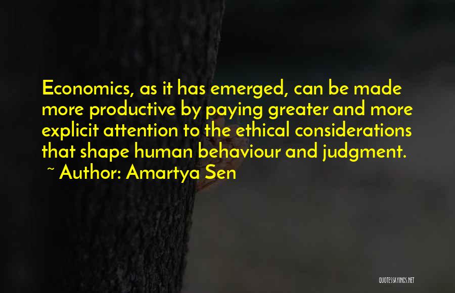 Ethical Quotes By Amartya Sen