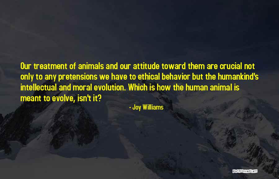 Ethical Treatment Of Animals Quotes By Joy Williams