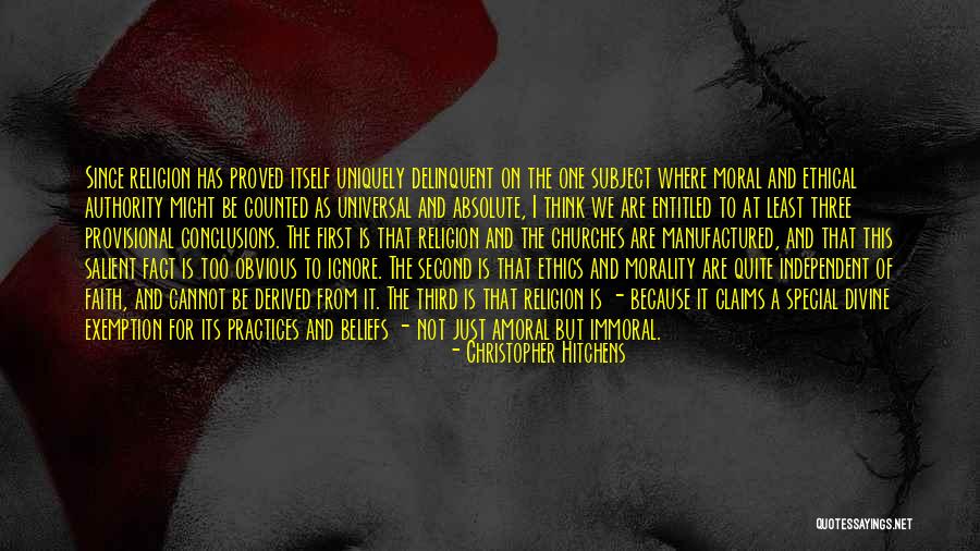 Ethics And Religion Quotes By Christopher Hitchens