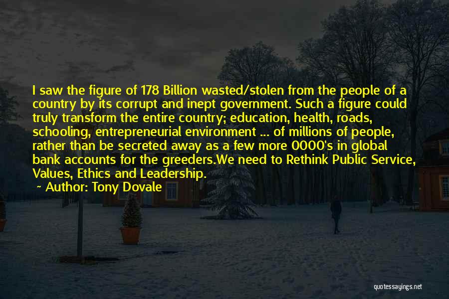 Ethics In Government Quotes By Tony Dovale