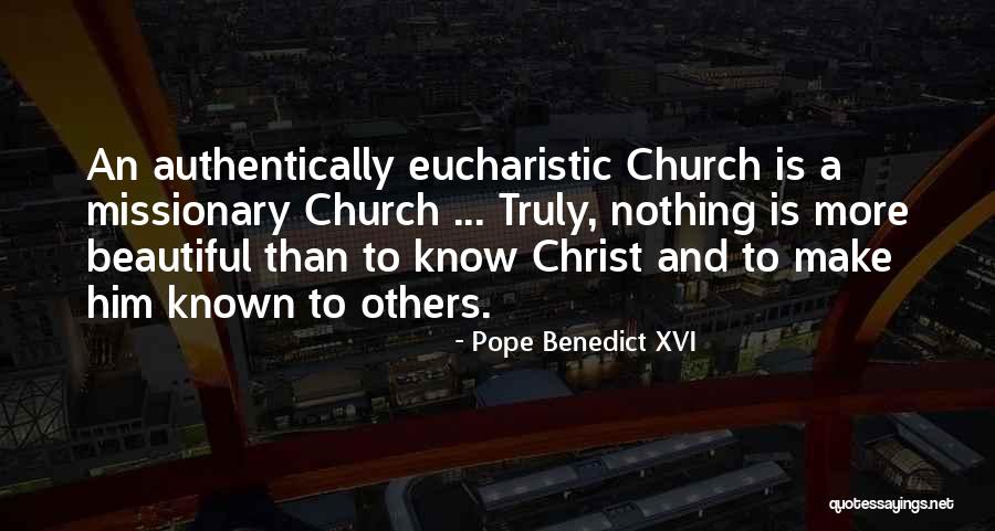 Eucharistic Quotes By Pope Benedict XVI