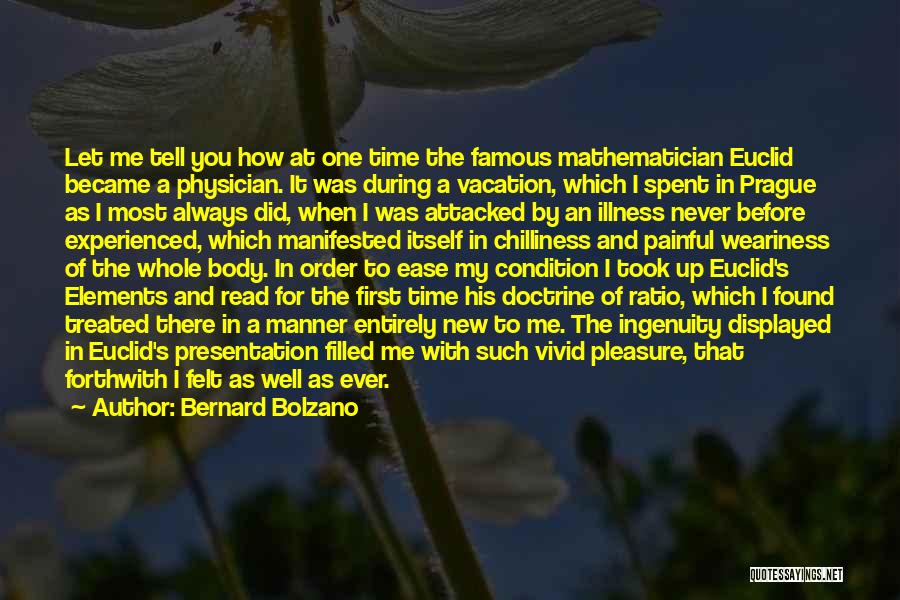 Euclid Mathematician Quotes By Bernard Bolzano