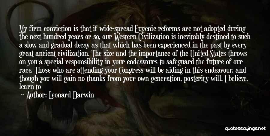 Eugenic Quotes By Leonard Darwin