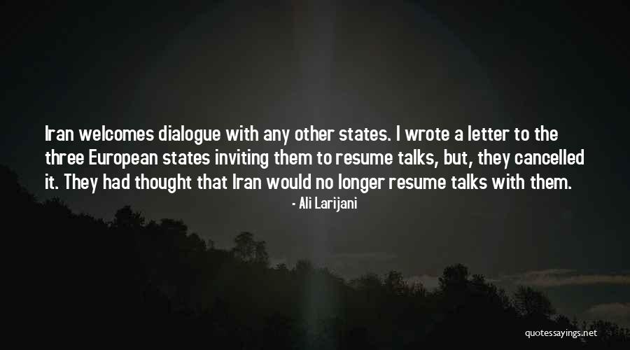 European Quotes By Ali Larijani