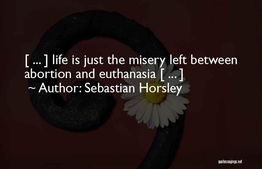 Euthanasia Con Quotes By Sebastian Horsley