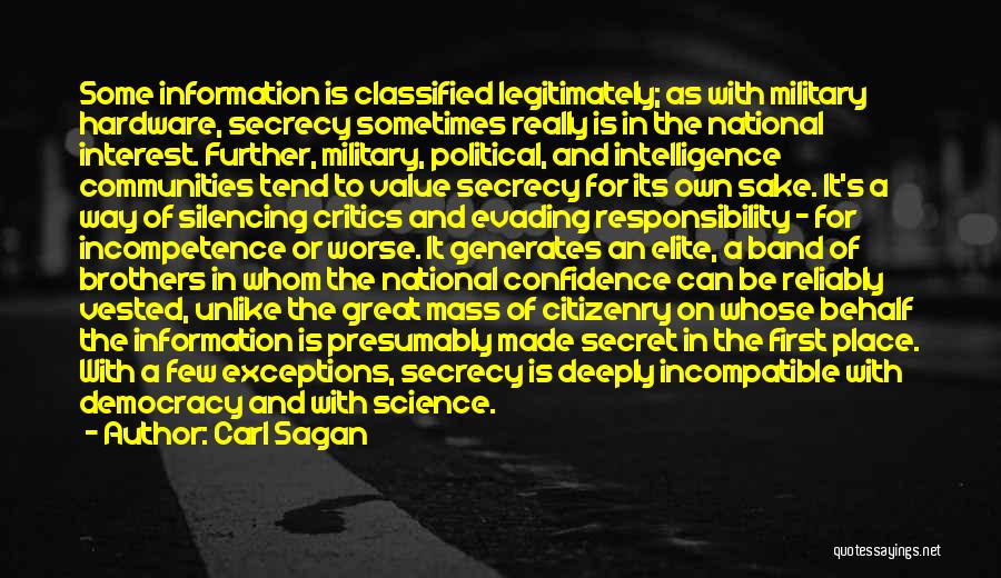 Evading Responsibility Quotes By Carl Sagan