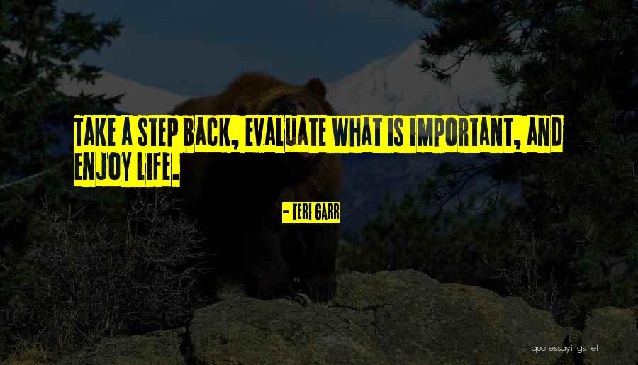 Evaluate Your Life Quotes By Teri Garr Evaluate Your Life Quotes By Teri Garr