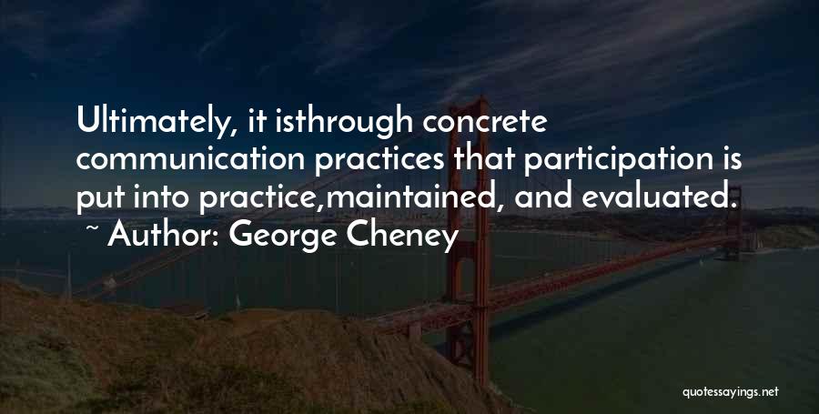 Evaluated Quotes By George Cheney