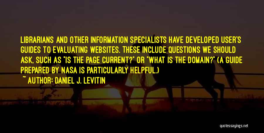 Evaluating Information Quotes By Daniel J. Levitin