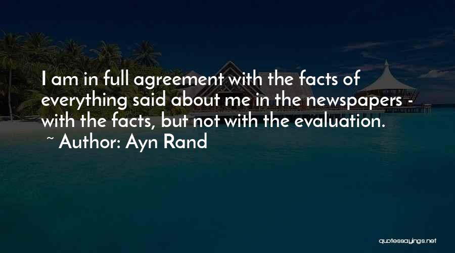 Evaluation Quotes By Ayn Rand