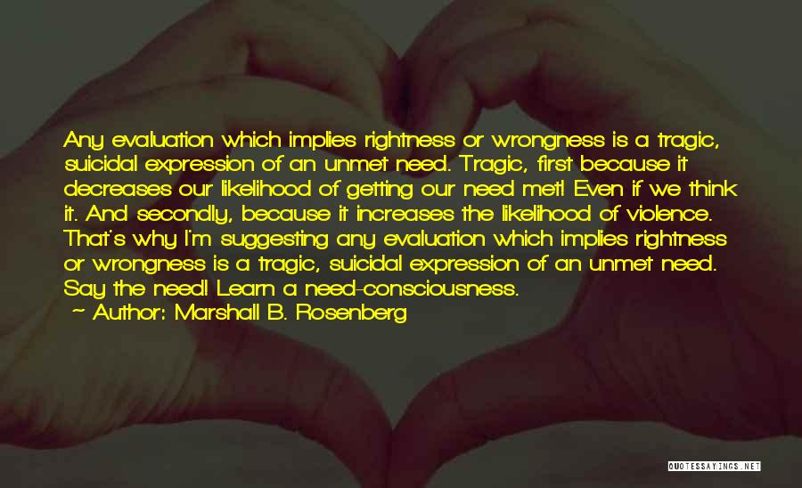 Evaluation Quotes By Marshall B. Rosenberg