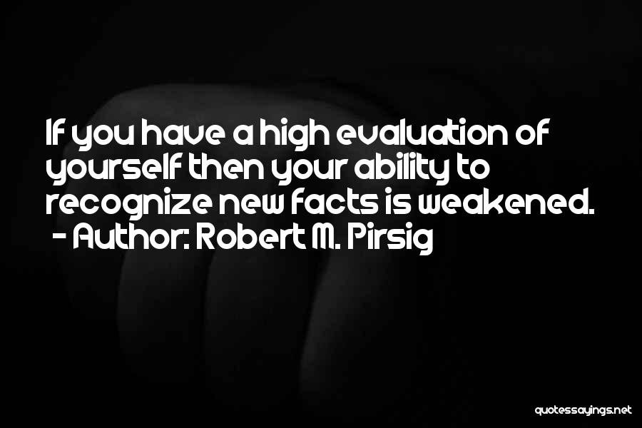 Evaluation Quotes By Robert M. Pirsig