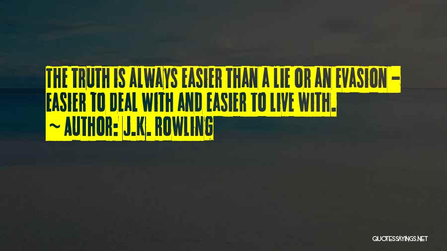 Evasion Quotes By J.K. Rowling