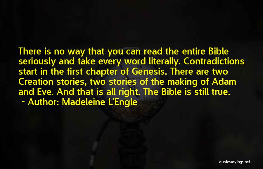 Eve From The Bible Quotes By Madeleine L'Engle