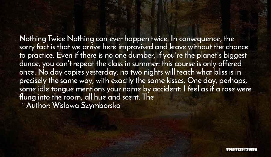 Even Though You Are Not Here With Me Quotes By Wislawa Szymborska