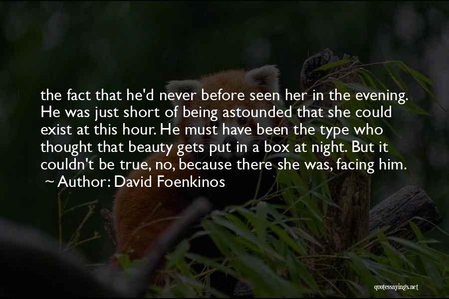 Evening Beauty Quotes By David Foenkinos