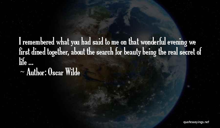 Evening Beauty Quotes By Oscar Wilde