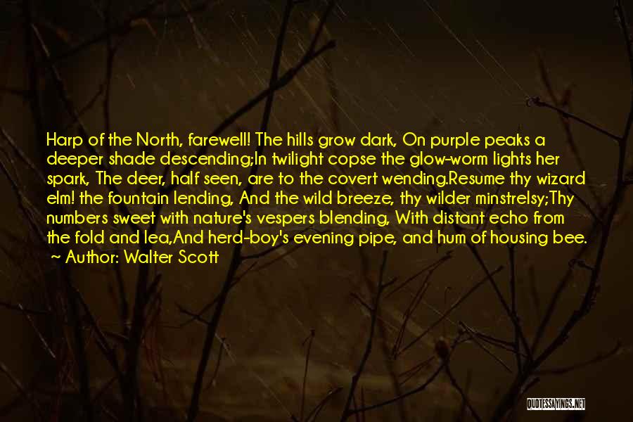 Evening Glow Quotes By Walter Scott