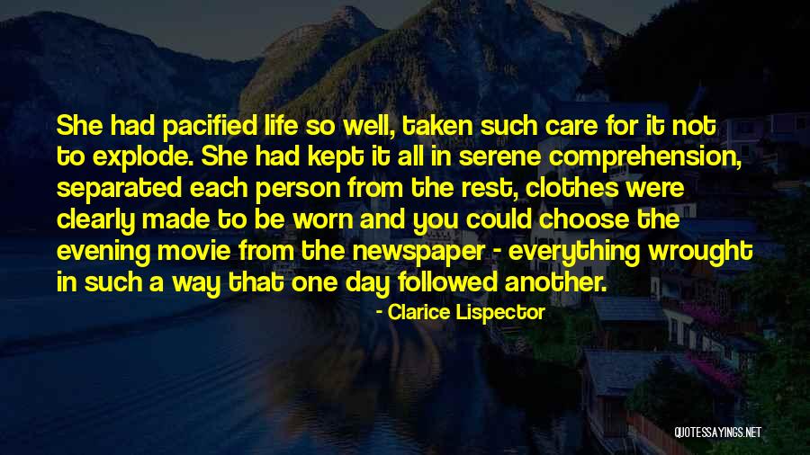 Evening Movie Quotes By Clarice Lispector