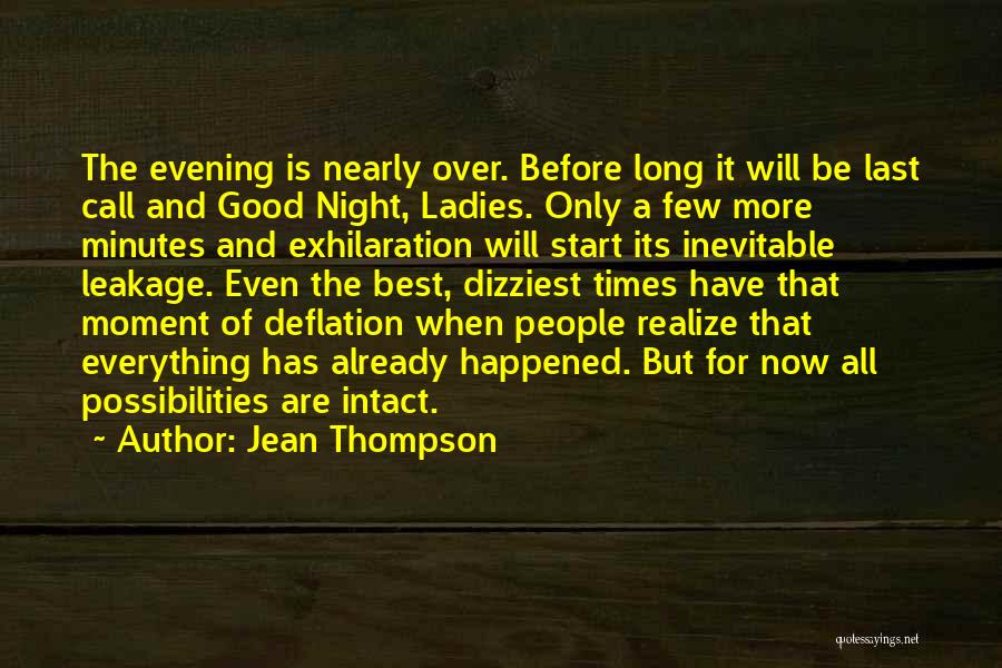 Evening Quotes By Jean Thompson
