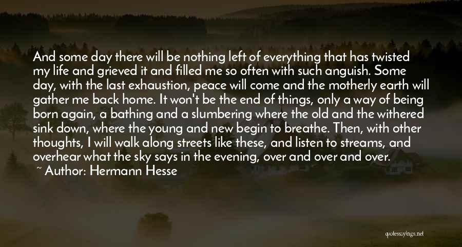 Evening Sky Quotes By Hermann Hesse